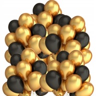 Balóny Metalické zlaté čierne Svadba Narodeniny Veľké