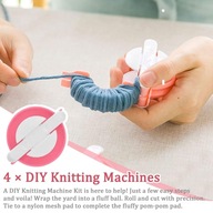 4PCS/Set Pompom Maker DIY Knitting Loom Kit Fluff