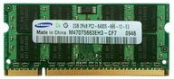 PAMIĘĆ RAM 2GB DDR2 SODIMM DO LAPTOPA 800MHz 6400S