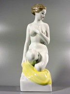Figurka akt naga kobieta art-deco design Hollohaza