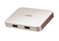 Aten | USB-C 4K Ultra Mini Dock with Power Pass-through | Ethernet LAN (RJ-