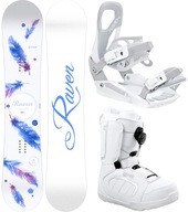 Zestaw Snowboard RAVEN Mia White 153cm + buty Pearl Atop + wiązania S230