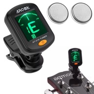 STROIK TUNER AROMA + 2 BATERIE gitara bas skrzypce ukulele chromatyczny