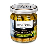 Szproty wędzone książęce w oliwie z oliwek Riga Gold 0,1 kg
