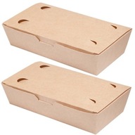 Food box so sebou papierový box na ovocie sušienky 20x10x5 100x