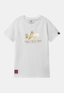 T-shirt ze złotym nadrukiem 146/152