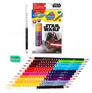 Ceruzkové pastelky obojstranné 12 ks 24 farieb strúhadlo Star Wars Colorino