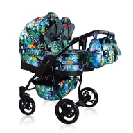 Wózek dziecięcy dla bliźniaków 2w1 + adaptery Maxi Cosi, Cybex, Avionaut