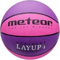 Piłka koszykowa Meteor Layup 4 różowo-fioletowa 07029 4