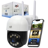 KAMERA WIFI OBROTOWA SMART 8Mpx UHD 4xZOOM MIKROFON GŁOŚNIK ZEWNĘTRZNA DVS