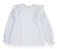 Biela dievčenská gala košeľa s volánikmi 152 cm