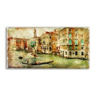 Tvrdený obraz Sklenená krajina Benátky 120x60