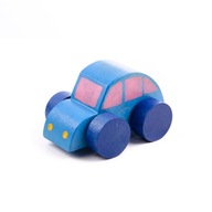 TARNAWA Modré autíčko hrbus - drevené autíčko