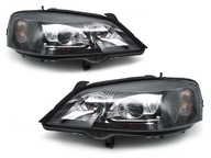 Opel Astra G II 2 lampy soczewki Black wzór xenon