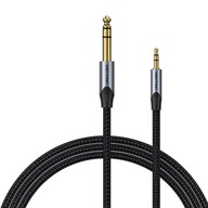 Kabel audio 3,5mm TRS męski do 6,35mm męski 2m Vention BAUHH Szary