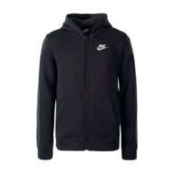 Nike Bluza Chłopięca Sportswear Club Boy Czarna Rozpinana Kaptur 128/137