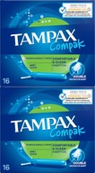 TAMPAX Tampony z aplikatorem 16 szt Tampax Compak Super x 2 szt