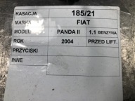 Panel Leuchten des warnblickschalters Fiat Panda II 735357118