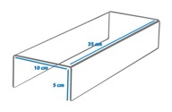 STOJAK PODSTAWKA EKSPOZYTOR STOPIEŃ PLEXI 40/5 cm