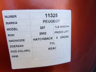 Peugeot 307 bumper rear lak. KEAC HB 5D