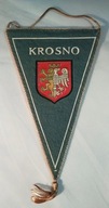 Proporczyk - KROSNO herb miasta godło PRL