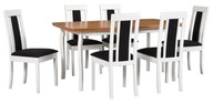Sada rozkladací stôl KENT 1 a 6 stoličiek ROMA 11 Produkt Poľský farby