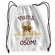 Plecak Dla Violetty Sportowy Szkolny Worek Torba z Nadrukiem ze Zdjęciem
