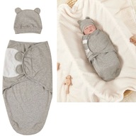 Otulacz dla niemowląt kokon becik śpiworek + CZAPKA Pierwsze ubranko