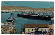 Pocztówka Grecja 1914 Pireus port statki