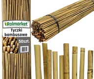 Tyczka TYCZKI BAMBUSOWE bambus podpory do roslin PALIKI 90cm 6-8 mm 50szt