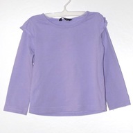 Bluzka DZIEWCZĘCA liliowa Długi rękaw BASIC roz. 92-98 cm A1256
