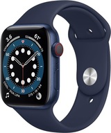 Apple Watch  6 GPS 44mm Modrá Smartwatch Hodinky Sport M/L