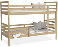 Łóżko piętrowe 190x80 drewniane bez szuflady JACEK