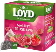 Ekspresowa Herbata Owocowa Malina i Truskawka Malinowa 20T Loyd Raspberry