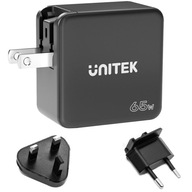 Ładowarka, adapter sieciowy Unitek 65W, 2x USB-C, 1x USB-A + wtyczki EU, UK