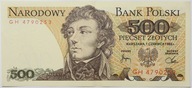 Banknot 500 zł 1982 rok - Seria GH