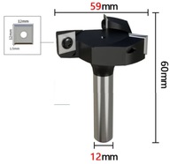 frez diamentowy planerski średnica 59mm uchwyt 12mm z wymiennymi płytkami