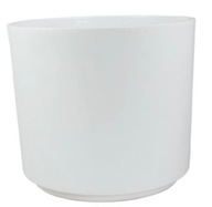 Doniczka osłonka ceramiczna biała okrągła 12 cm