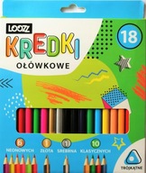 Neónové pastelky zlaté strieborné klasické 18 ks