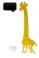 Odmerka rastu drevená žirafa 125 cm žltá