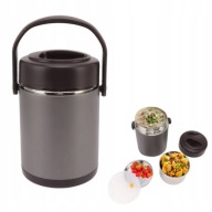 Sötétszürke, szigetelt ételtartó