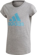 KOSZULKA DLA DZIECI ADIDAS MUST HAVES BOS TEE SZARA GE0961 r 128cm