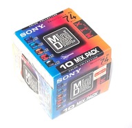 MINIDISC SONY 10MDW74KX 10 MIX PACK MIX 5 COLOR NOVÉ VYROBENÉ V JAPONSKU 10 KS
