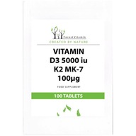 FOREST VITAMIN Vitamín D3 5000 IU K2 MK-7 100ug 100tabs VITAMIN D3 KOSTI