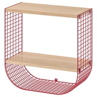 IKEA SVENSHULT Polica s úložným priestorom hnedočervená/bajetový dub 41x20 cm