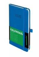 NAPTÁR 2026 MEMOFIX A6 KÉK KÖNYVES HATÁRIDŐNAPLÓ NAPI TERVEZŐ