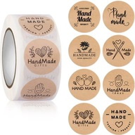 Dekoratívne samolepiace etikety HandMade v rolke 500 ks