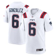 Męska koszulka Christian Gonzalez New England Patriots Game Jersey, M