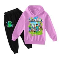 Bluza Minecraft Kids i spodnie Fioletowe