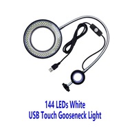 USB gęsiej szyi regulowany 144 64 LED pierścień ciepłe zimne światło~3107